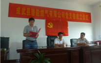 热烈祝贺成武县JDB电子网址燃气有限公司党支部成立